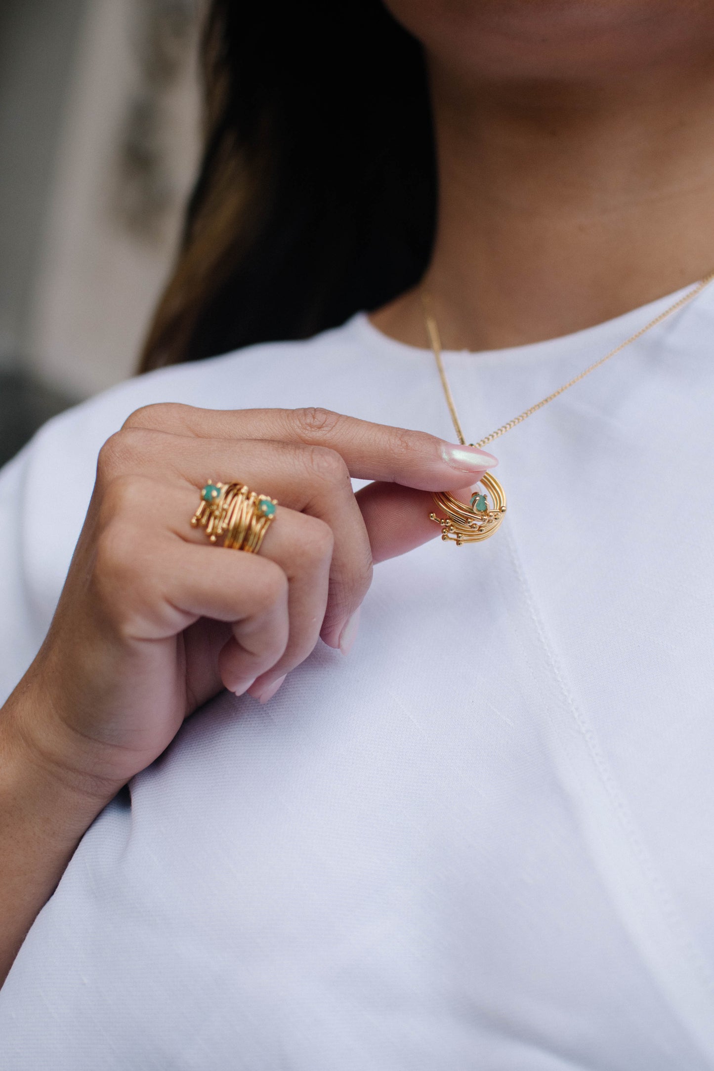 Emerald Geo Necklace