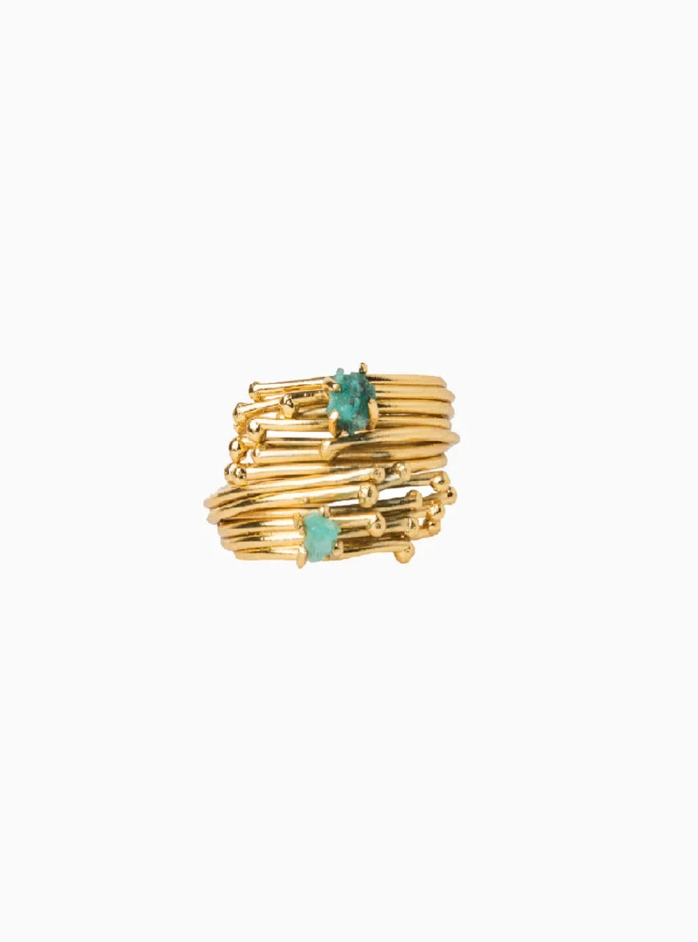 Ring Geo Emeralds