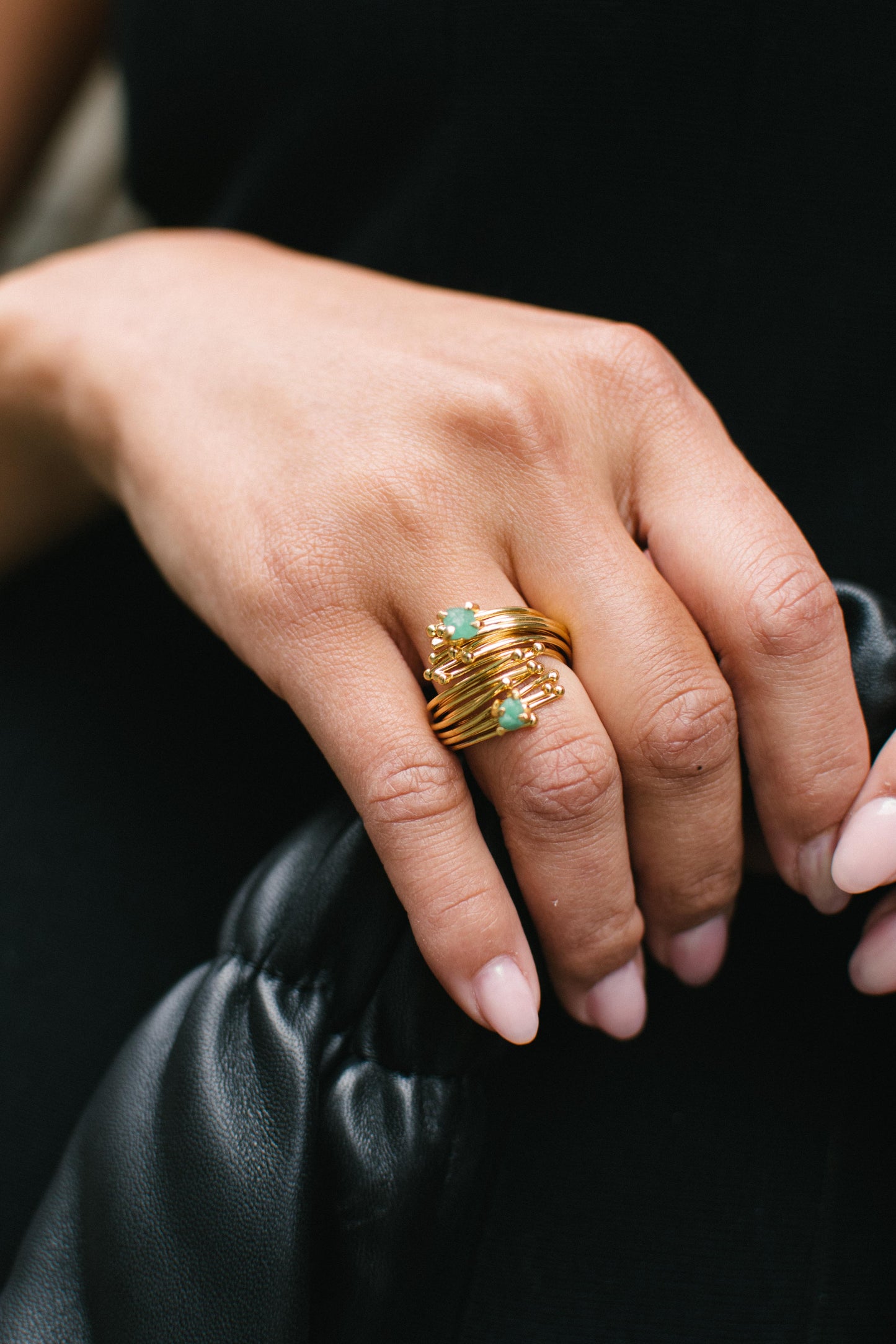 Ring Geo Emeralds